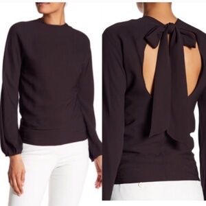 Helmut Lang Low Back Tie Blouse Dark Brown – Women’s Medium